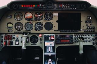 an airplane cockpit by Mael BALLAND